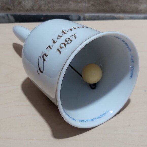 Vintage Porcelain Christmas Hummel Angel Bell 1987 - Picture 7 of 9